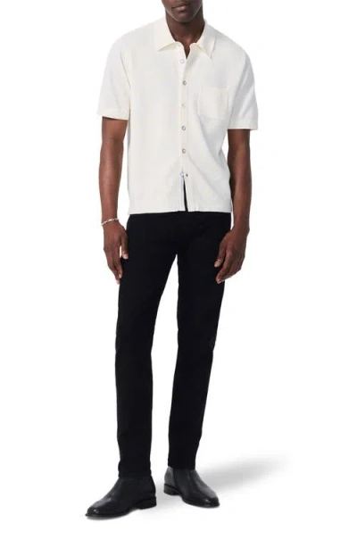 Rag & Bone Dalton Short Sleeve Knit Cotton Blend Button-up Shirt