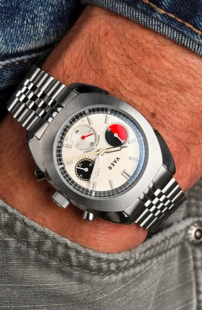 Vaer R1 Racing Chronograph Bracelet Watch, 38mm