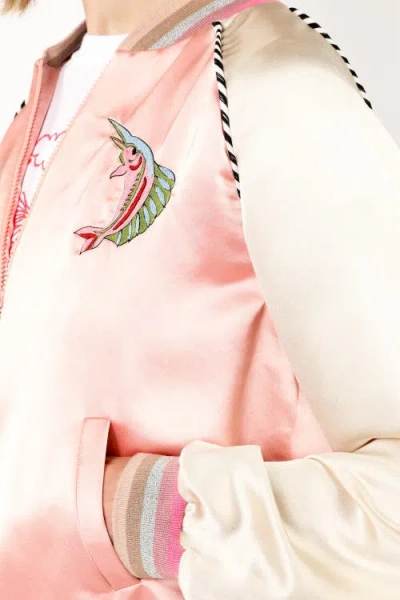 Anna Sui Satin Embroidered Souvenir Jacket