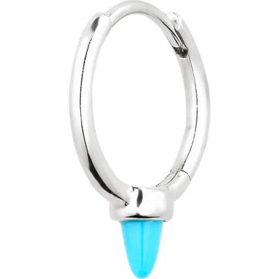Maria Tash Turquoise Single Spike Hoop Earring