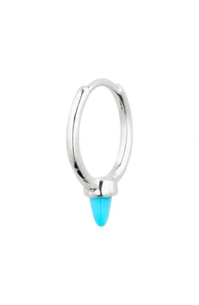Maria Tash Turquoise Single Spike Hoop Earring