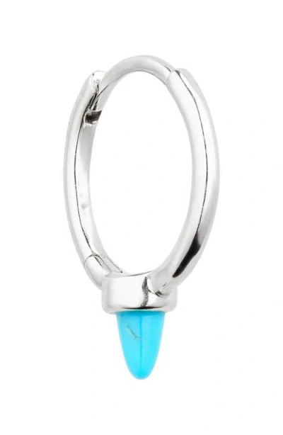 Maria Tash Turquoise Single Spike Hoop Earring