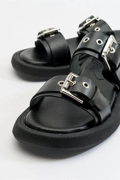 Forever & Always Shoes Finezza Leather Two-strap Sandal