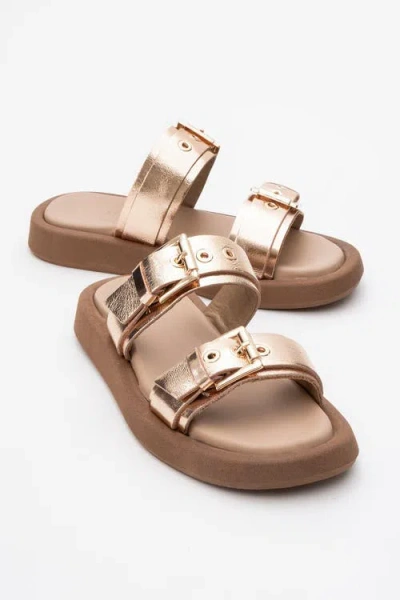 Forever & Always Shoes Finezza Leather Two-strap Sandal