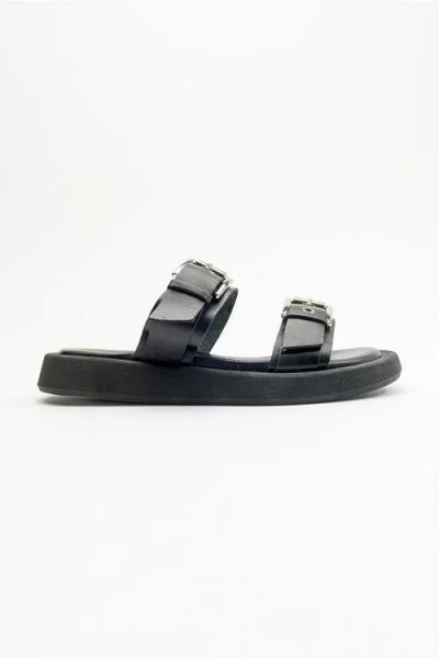 Forever & Always Shoes Finezza Leather Two-strap Sandal