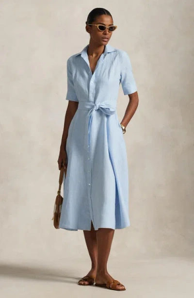 Polo Ralph Lauren Belted Linen A-line Shirtdress