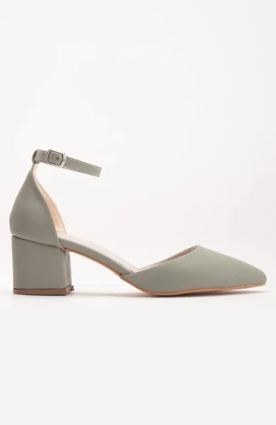 Forever & Always Shoes Miranda Low Block Heels With Pearls