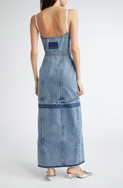 Stella Mccartney Lace Trim Denim Maxi Dress