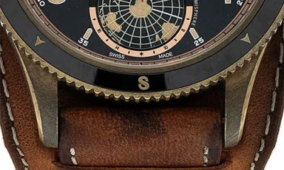 Watchfinder & Co. Montblanc  2022 Geosphere Leather Strap Chronograph Watch, 42mm