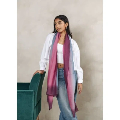 Studio Variously Iris Haze Cashmere Merino Handloom Scarf