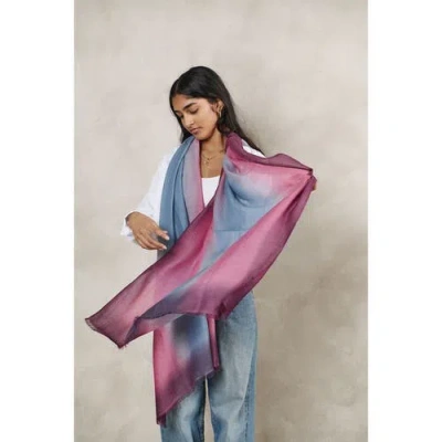 Studio Variously Iris Haze Cashmere Merino Handloom Scarf