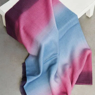 Studio Variously Iris Haze Cashmere Merino Handloom Scarf
