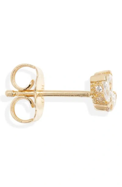 Maria Tash Engraved Diamond Lotus Single Stud Earring
