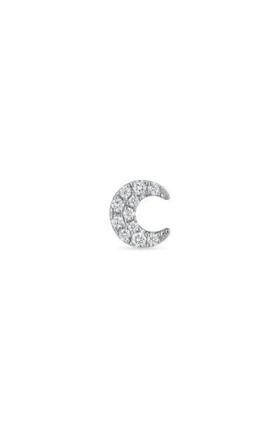 Maria Tash Diamond Moon Threaded Stud Earring