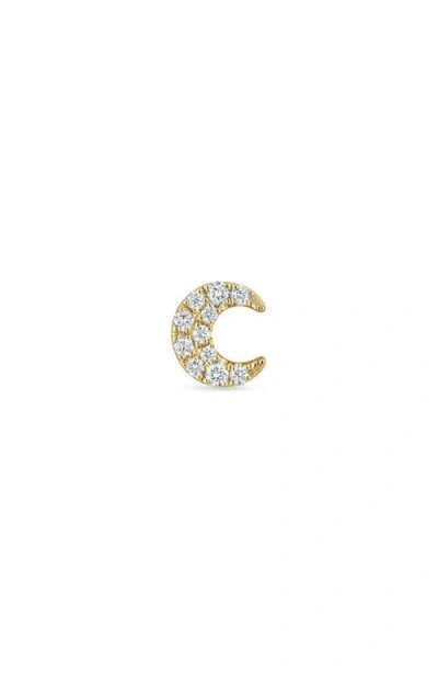 Maria Tash Diamond Moon Threaded Stud Earring