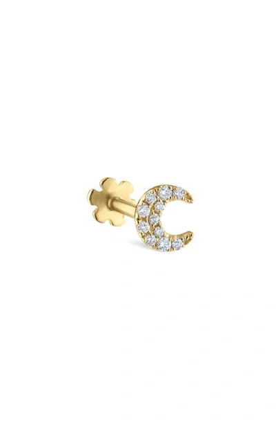 Maria Tash Diamond Moon Threaded Stud Earring