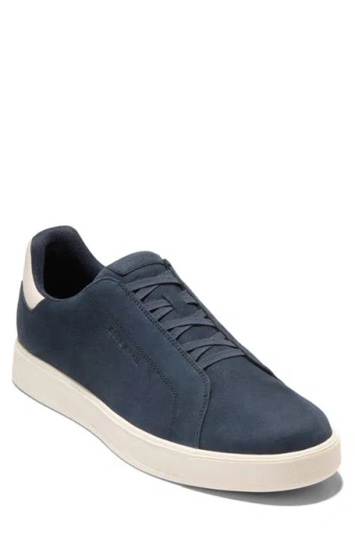 Cole Haan Grand Crosscourt Daily Elastic Lace Slip-on Sneakers In Blue