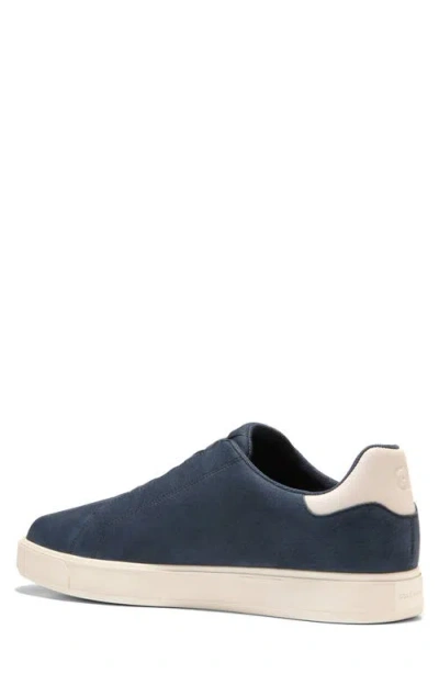 Cole Haan Grand Crosscourt Daily Elastic Lace Slip-on Sneakers In Blue