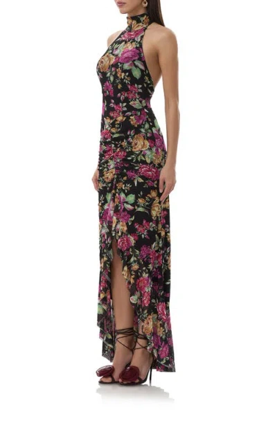 Afrm Mirella High-low Mesh Halter Dress