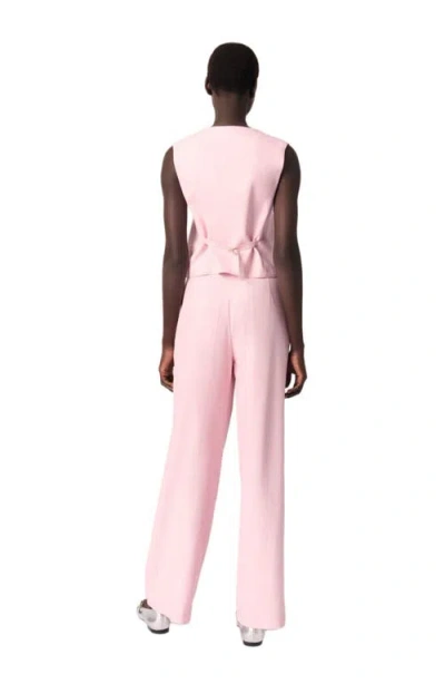 Maje Womens V-neck Woven Waistcoat Roses