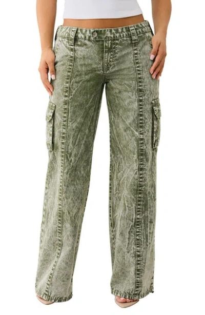 True Religion Natalie Low Rise Relaxed Fit Cargo Jeans
