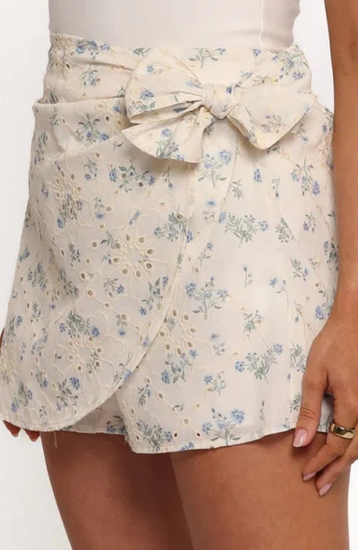 Petal And Pup Petal & Pup Claria Floral Eyelet Wrap Skort In Neutral