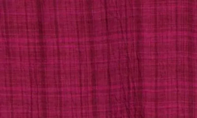 Eileen Fisher Plaid Sleeveless Organic Linen Shift Dress