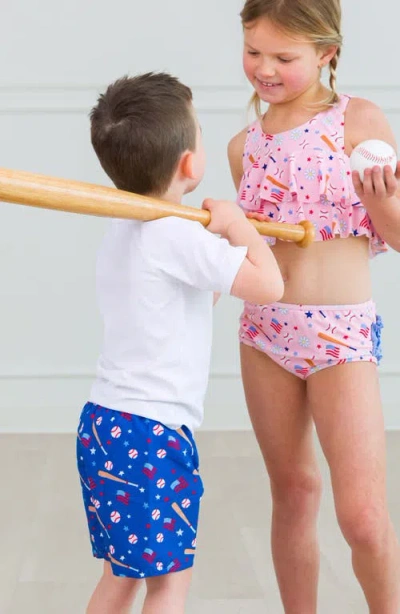 Ruggedbutts Play Ball Long Sleeve Two-piece Rashguard Swimsuit