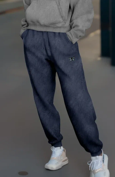 Dalix Womens Butterfly Midweight Fleece Washed Jogger Pant