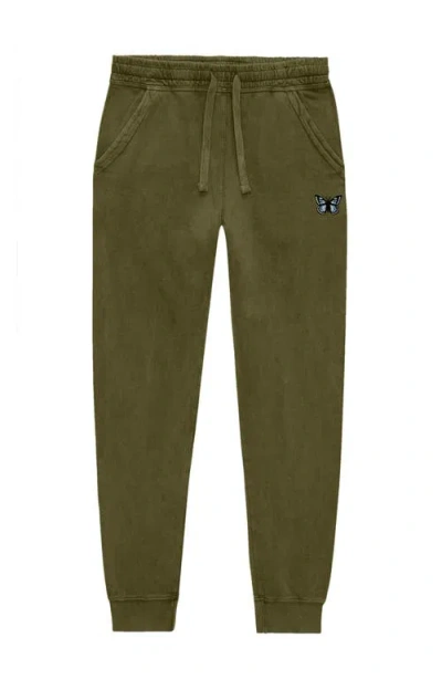 Dalix Womens Butterfly Midweight Fleece Washed Jogger Pant