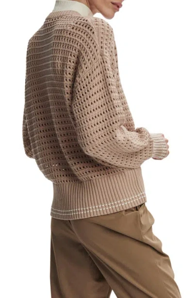 Varley Kris Relaxed Fit Knit Cardigan Light Taupe In Neutral