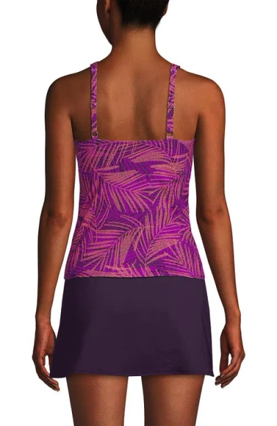 Lands' End D-cup V-neck Wrap Underwire Tankini Top Swimsuit