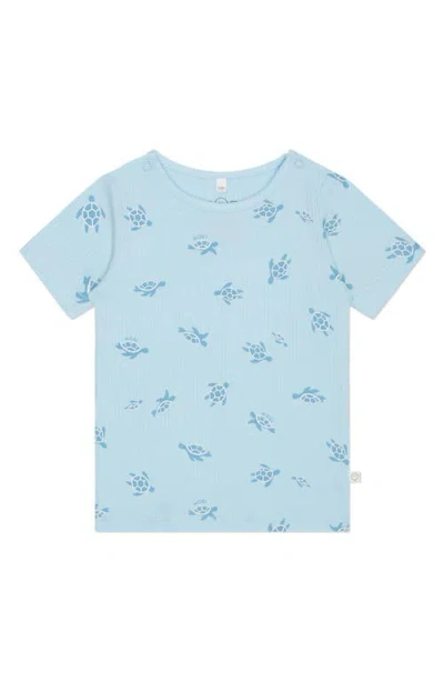 Mori Turtle Print Fitted Two-piece Short Pajamas