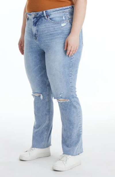 Bayeas Ally High Waist Distressed Straight Leg Jeans