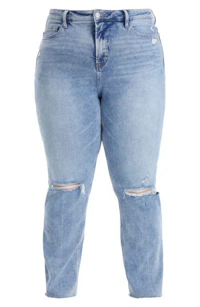 Bayeas Ally High Waist Distressed Straight Leg Jeans