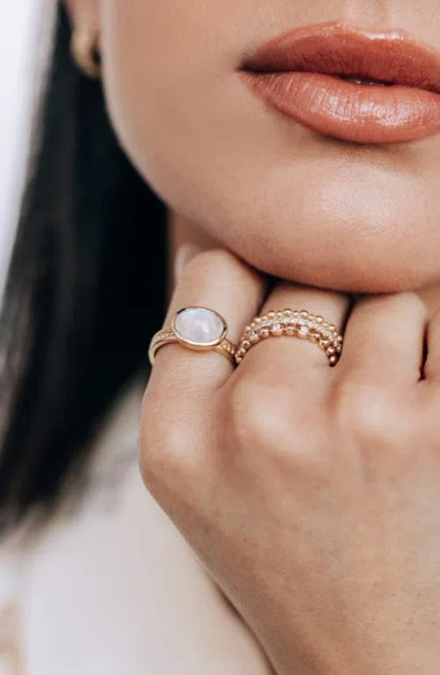 Anzie Classique Oval Dew Drop Ring