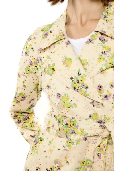 Anna Sui Rosies Posies Eyelet Trench Coat