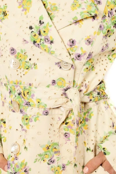 Anna Sui Rosies Posies Eyelet Trench Coat