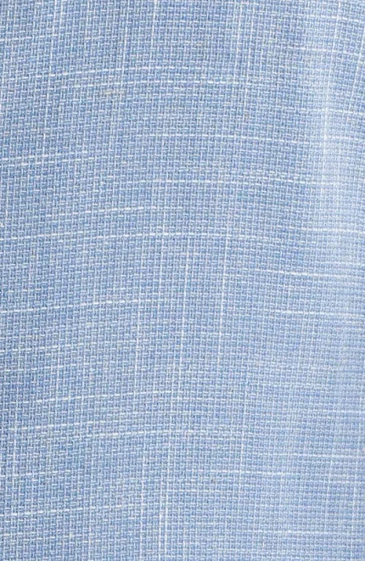 Hugo Boss Boss Hanry Slim Fit Light Blue Slub Wool & Cotton Blend Sport Coat