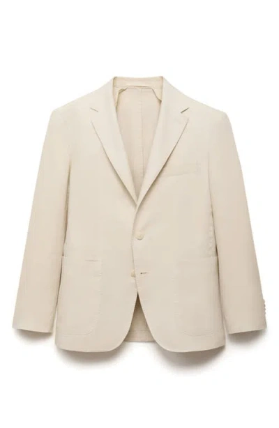 Mango Milan Slim Fit Linen Blazer