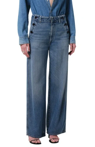 Citizens Of Humanity Boardwalk Rigid High-rise Wide-leg Jeans In Blue