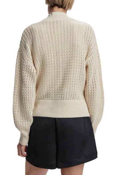 Varley Astell Relaxed Knit Cardigan In White