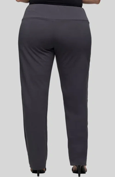 24seven Comfort Apparel High Waist Straight Leg Pants