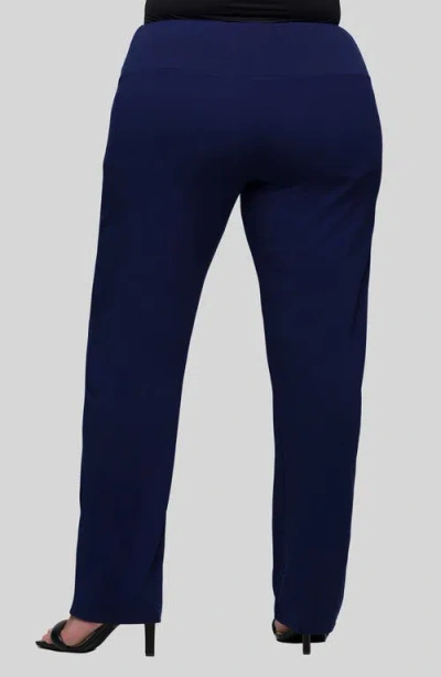 24seven Comfort Apparel High Waist Straight Leg Pants