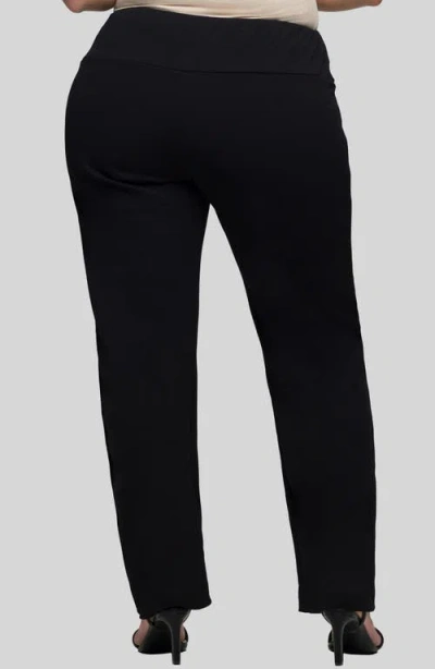 24seven Comfort Apparel High Waist Straight Leg Pants