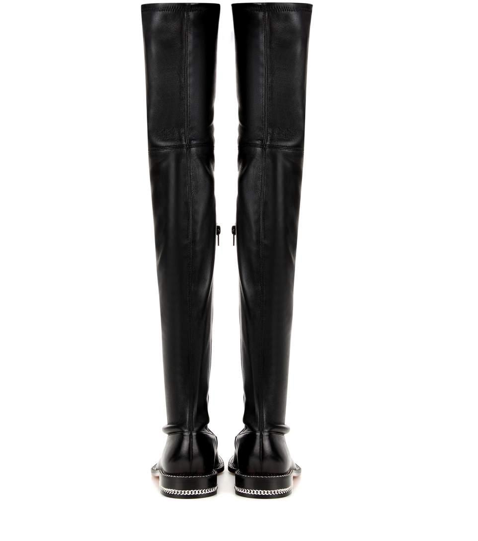 Givenchy Chain-trimmed Over-the-knee Boots In Black Stretch-leather ...