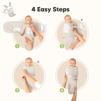 Keababies 3-pack Soothe (wren) Swaddle Wraps