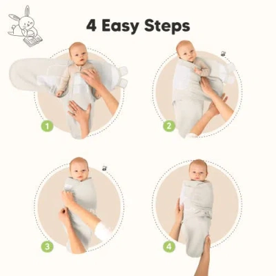 Keababies 3-pack Soothe (wren) Swaddle Wraps