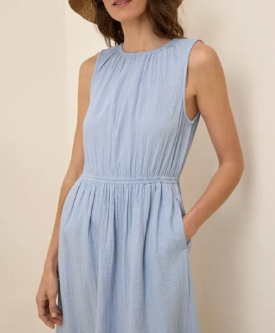 Pact Organic Cotton Coastal Double Gauze Tiered Midi Dress