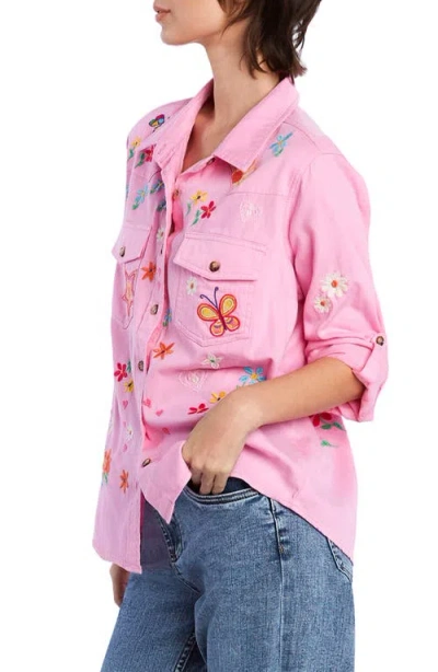 Billy T Sketchbook Embroidered Denim Shirt